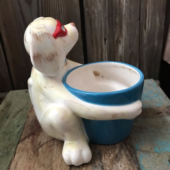 Ceramic Dog Planter - Picture 2 of 7